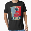 Retro DJ (Vintage Classic Retro Iconic Gramophone Poster • Old Distressed Grunge Look) by SassyClassyMe