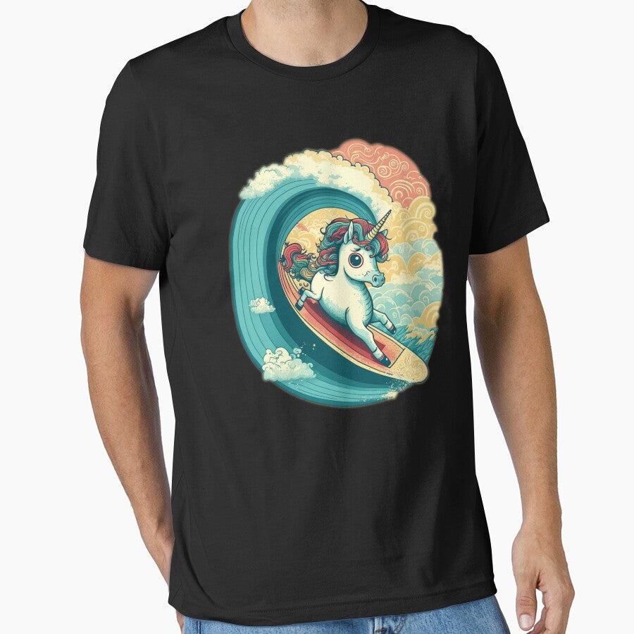 Cute Colorful Surfing Unicorn - Vivid Colors Kid Design by Top Seller ⭐⭐⭐⭐⭐ 5/5