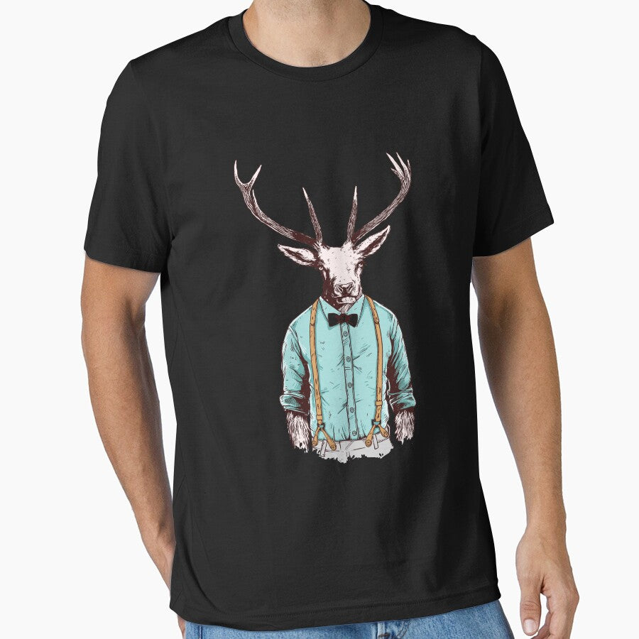 Suspender Deer Man In Bowtie by JakeRhodes
