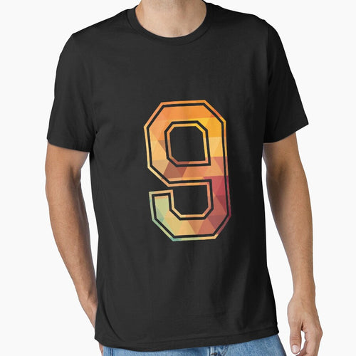 9 Lucky Number Sports Team Low Poly Year Age 9th Birthday by Best Tees
