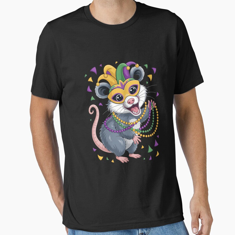 Mardi Gras possum in a mask and beads by JonathalIngham