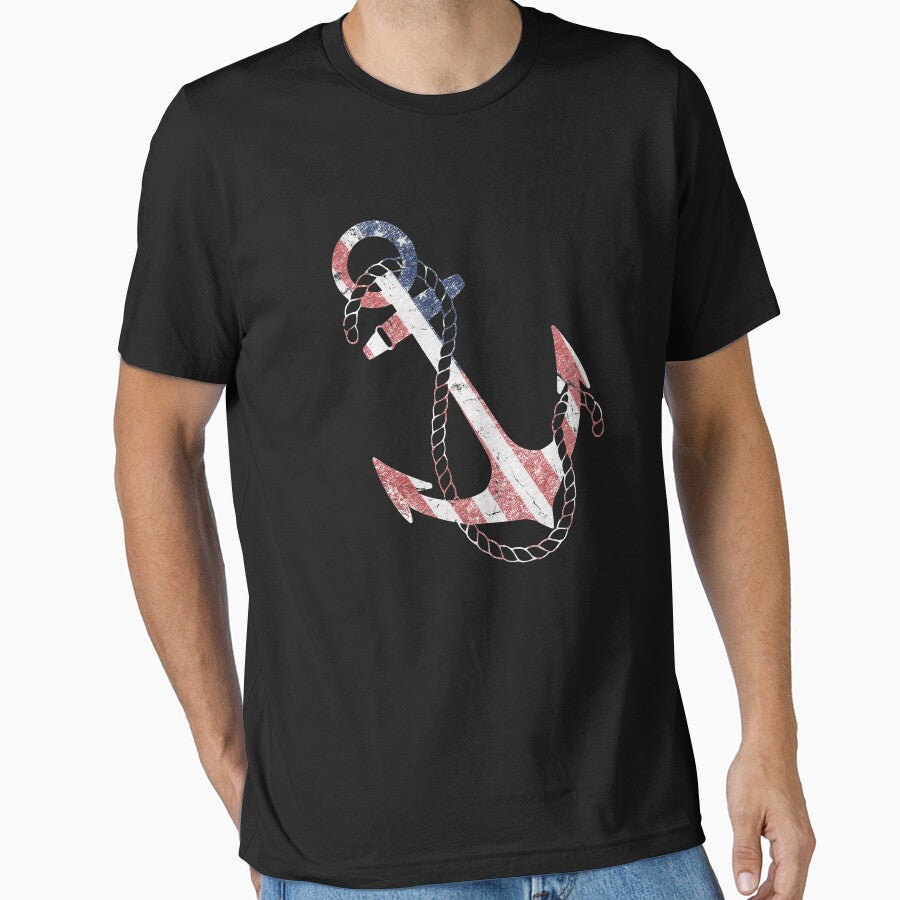 Patriotic American Flag Anchor by flippinsg