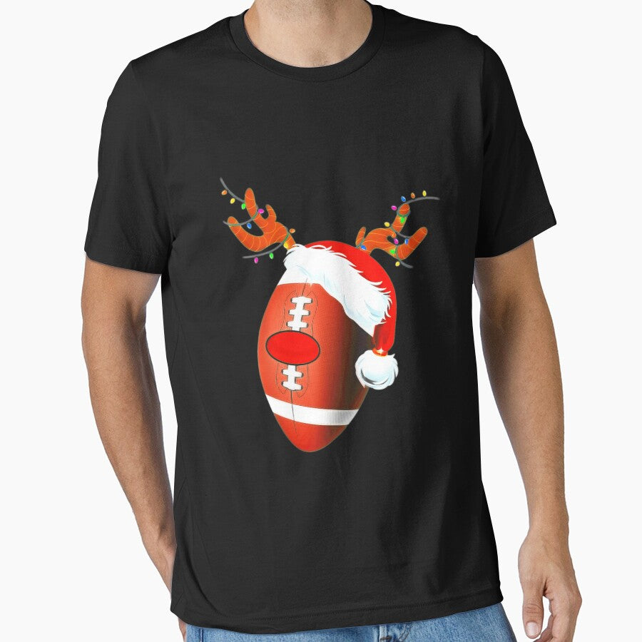 Christmas Football Ball Santa Hat Reindeer Xmas Boys Men by alliancepowerfu