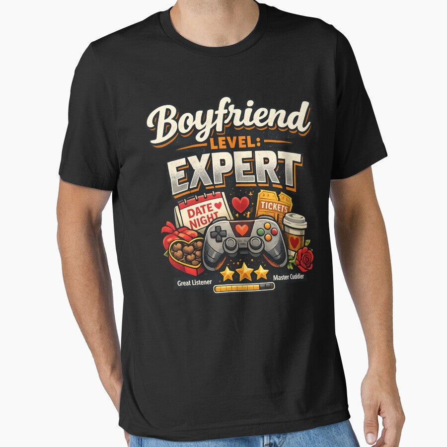 Boyfriend Level Expert - Funny Gamer & Date Night Couples by SidTastic