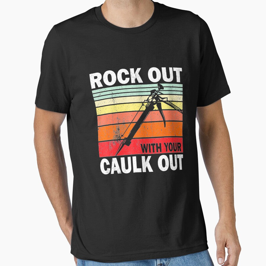Rock Out With Your Caulk Out Construction Worker Labor Day by ojclubsvoid