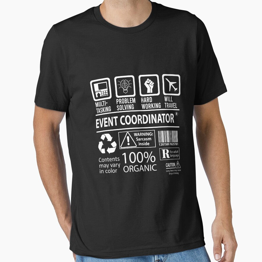 Event Coordinator T Shirt - MultiTasking Certified Job Gift Item Tee by oslandefren