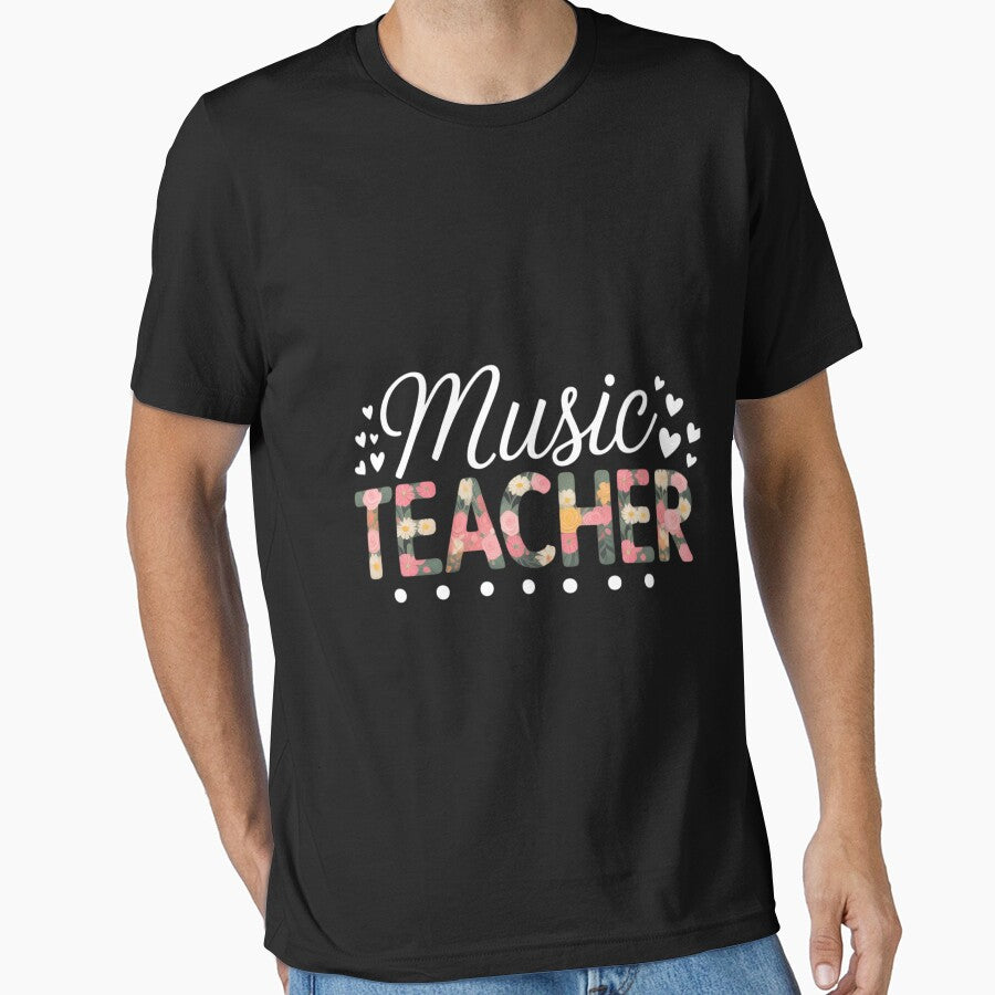 Back To School Music Teacher Cute Floral First Day Of School by Sunset4Bones