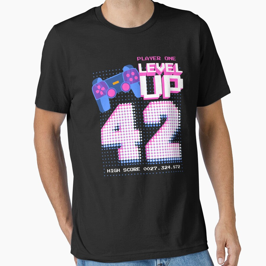 Player One Level Up 42 by patternprint1