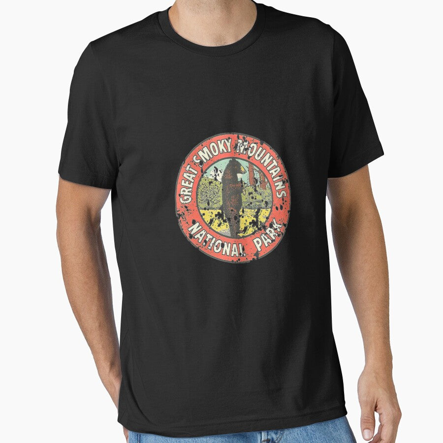 Great Smoky Mountains Vintage Bear by vibrantslippers