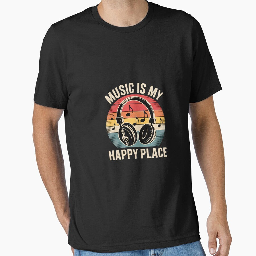 Music Is My Happy Place Musician Outfit EDM Music Lovers DJ by MicanCuteStore