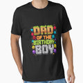 Dad Of The Birthday Boy Video Gamer Pixel Birthday 1 by MythWoot