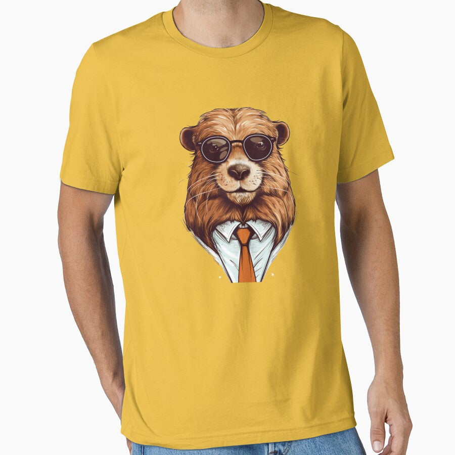 Bieber with a tie by Toms Tee