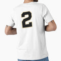Jersey Number 2 / Player Shirt Number Two (Black with Gold Outline) by STUDIO-72