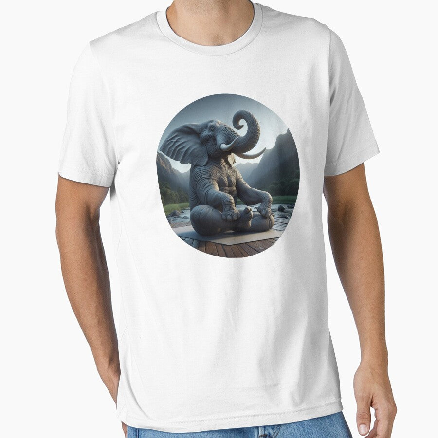 Jumbo in the yoga position by Toms Tee