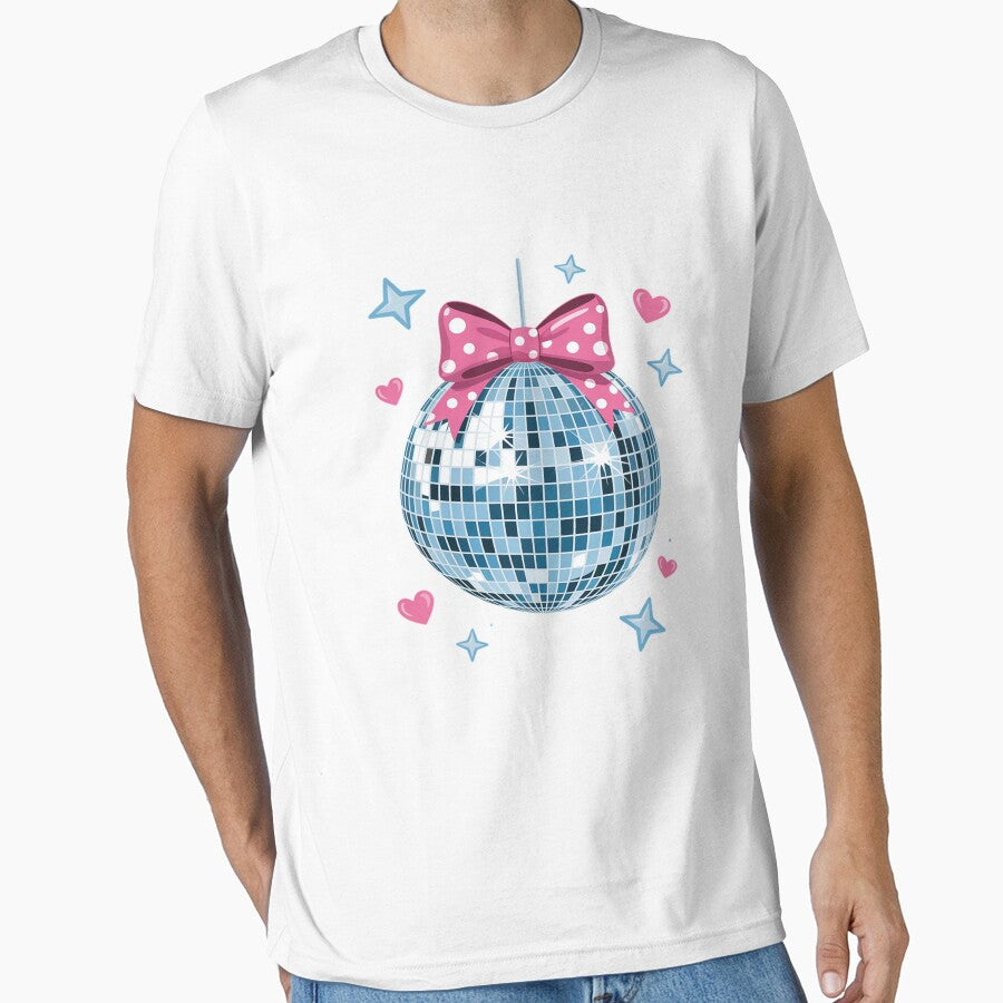 Coquette Bow Disco Ball Mirror Ball 70s 80s Music Lover by petrichorsworld