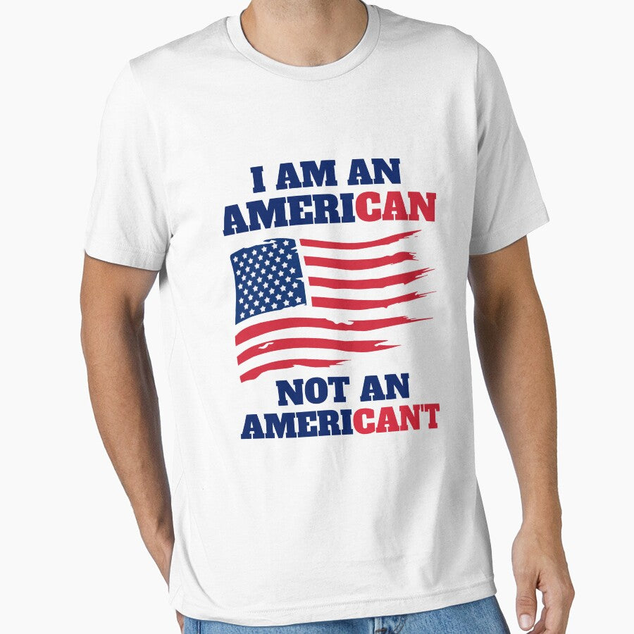 American not American't-I am an American not an American't-Patriot USA-American flag- by kingstorre