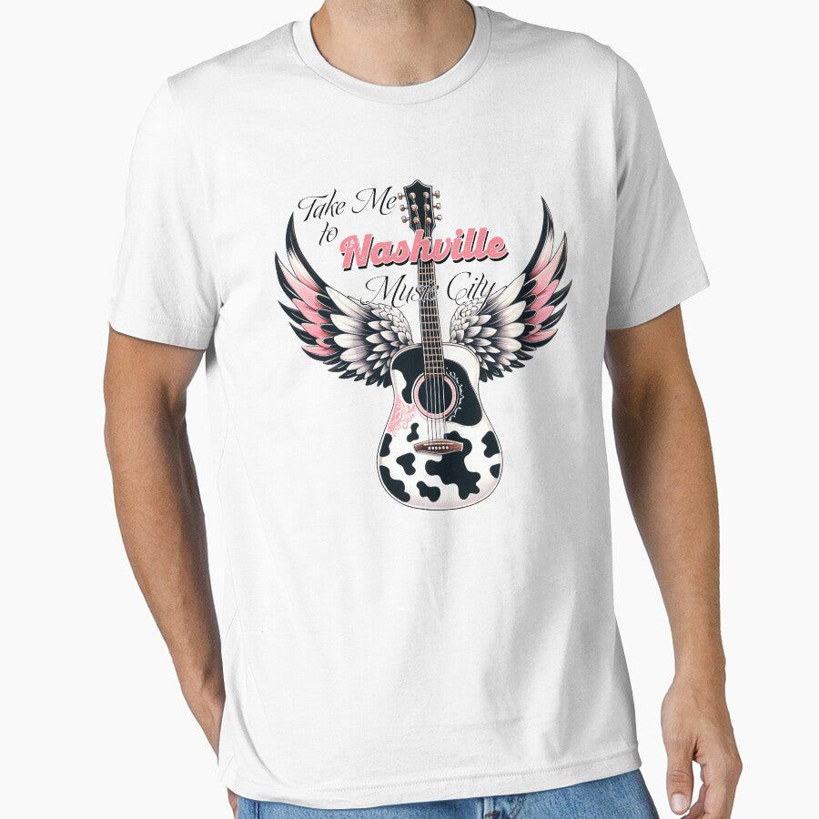 Nashville Direction Winged Guitar and Country Spirit by Artbellachi