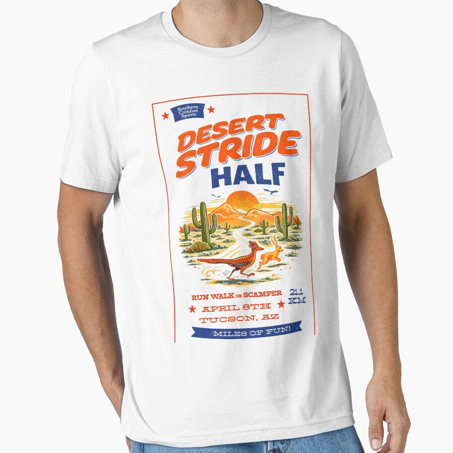 Desert Stride Half Marathon Poster by Matinez Pink