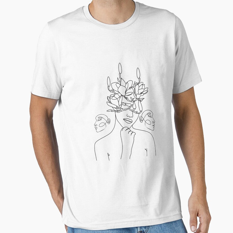 Woman Plant Head Line Art, abstract flower head woman line art by shopytee ⭐ ⭐ ⭐ (11k)