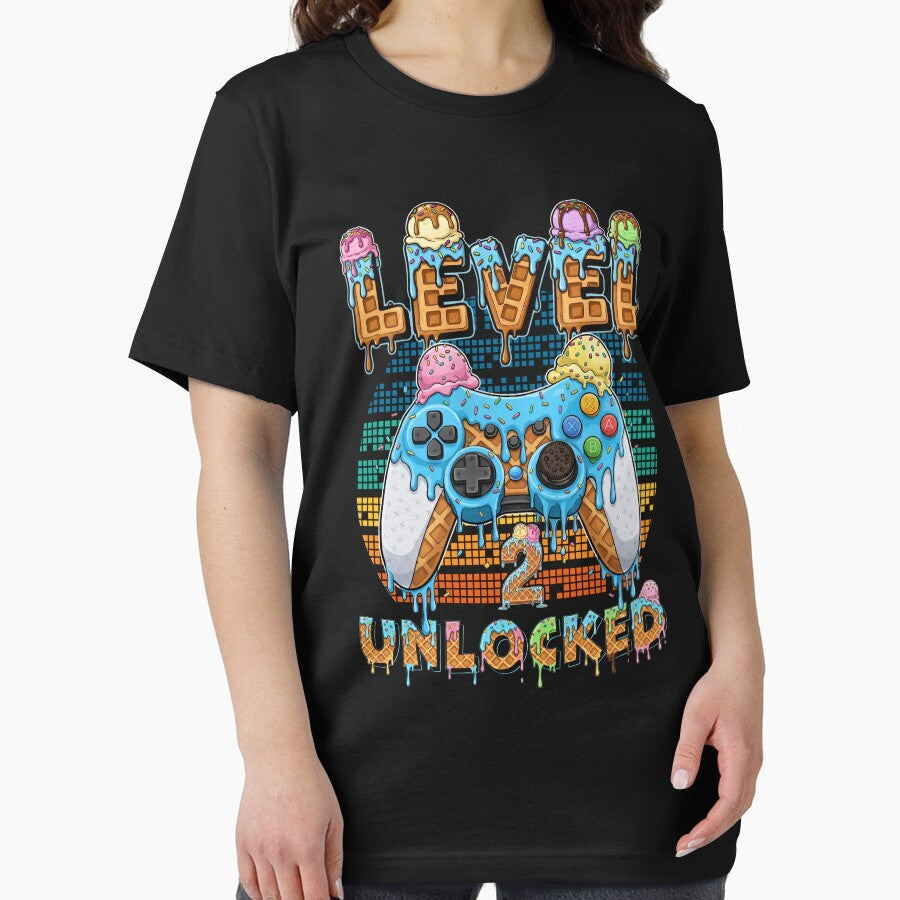 Level 2 Unlocked Gamer Birthday Shirt by LashondaGreen89