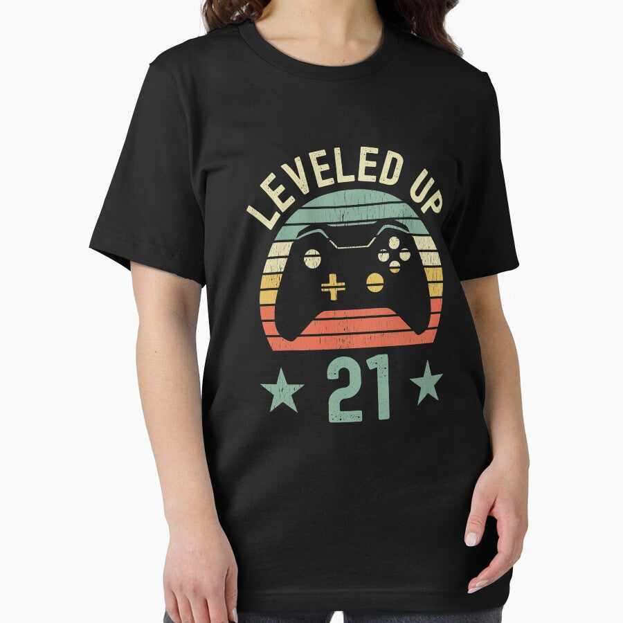 Leveled Up Retro Vintage Gamer 21st Birthday by B-RAD-Designs