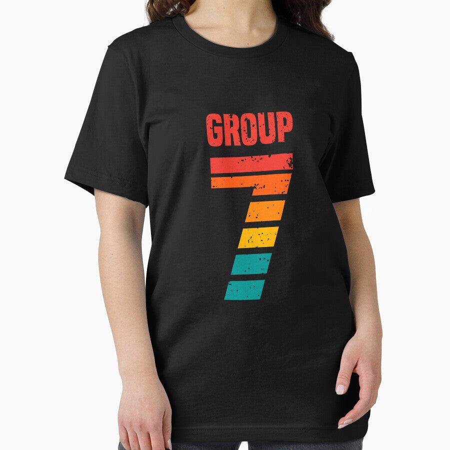 Group 7 Squad Team Vintage Retro Aesthetic Design by Printvibz1