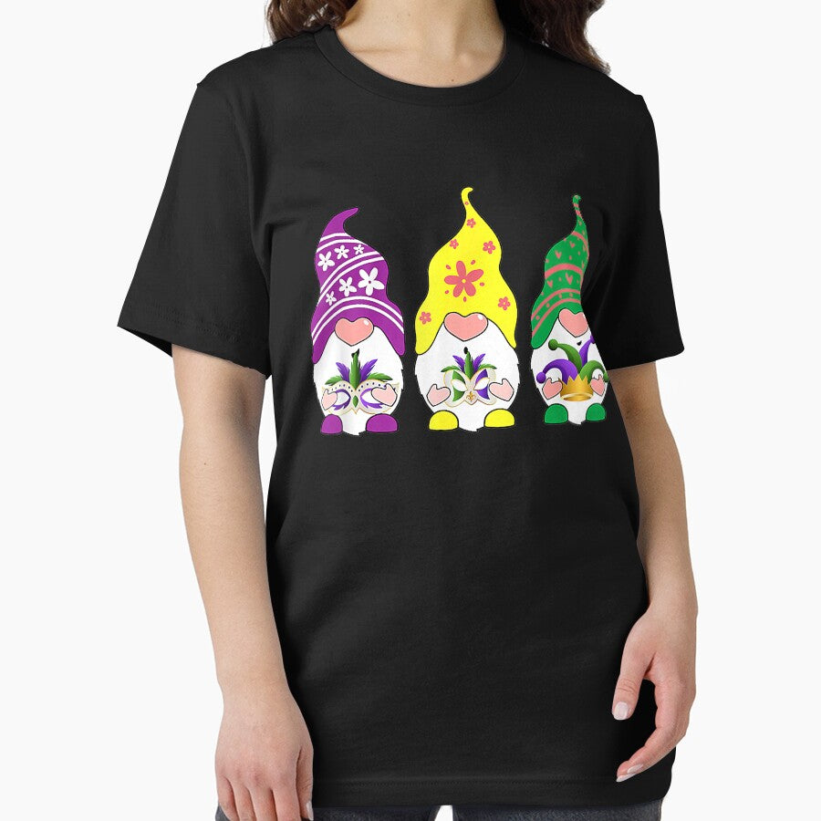 Mardi Gras Gnomes Holding Mask Love Mardi Gras Funny Gnome by JodyBoling