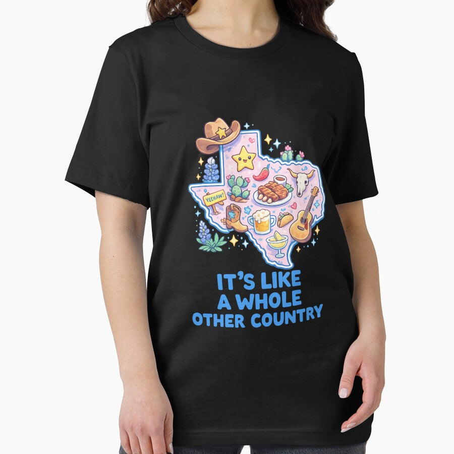 It’s Like a Whole Other Country Texas Cute State Map by Aryabek