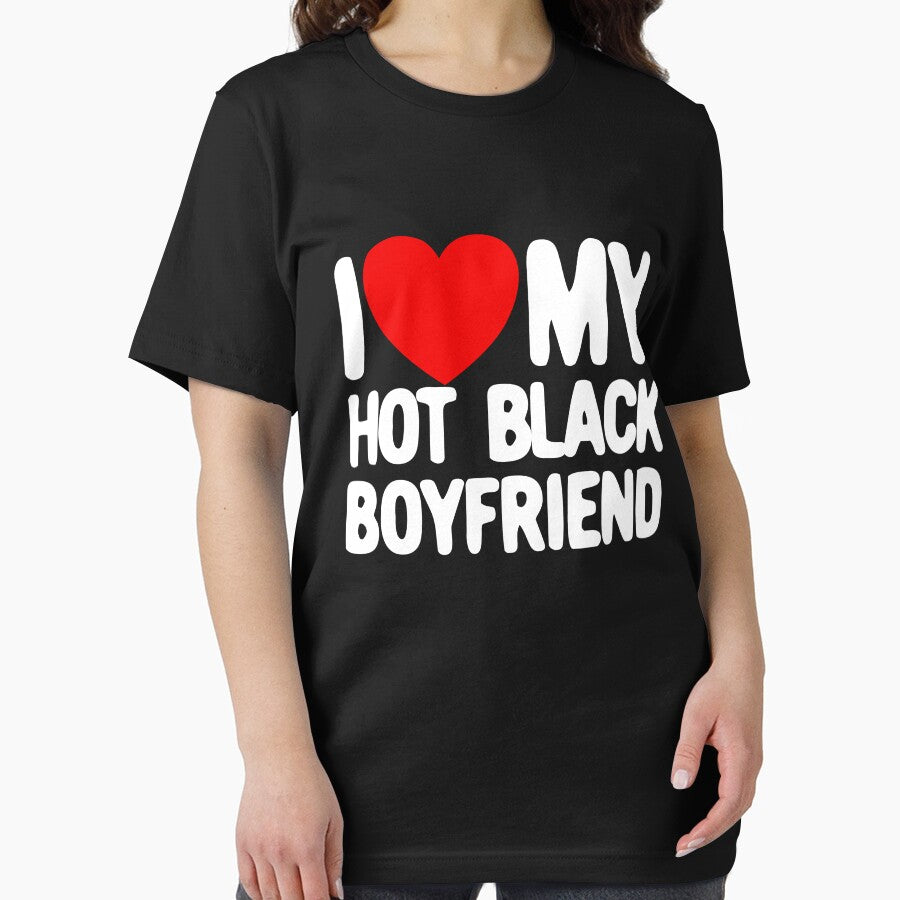 I Love My Hot Black Boyfriend Red Heart My Hot Boyfriend Gear by DynamicDesign