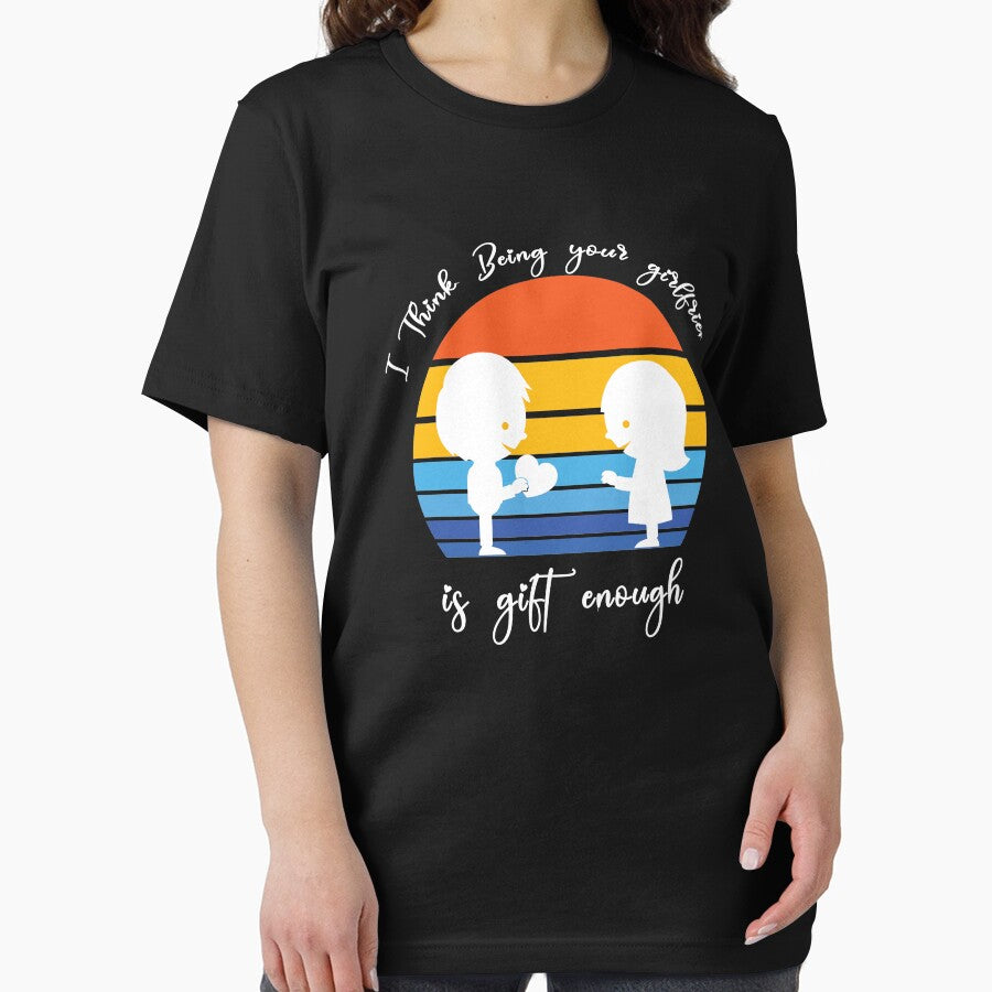 I Think Being Your Girlfriend is Gift Enough Retro Vintage, anniversary, occasion by magicos1