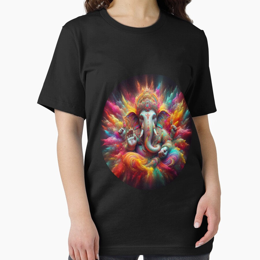 Ganesha pop art Holi festival colorfull by Toms Tee