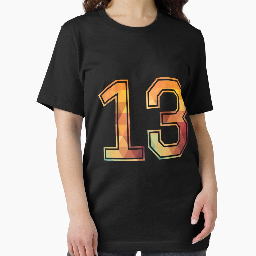 13 Lucky Number Sports Team Low Poly Year Age 13th Birthday by Best Tees