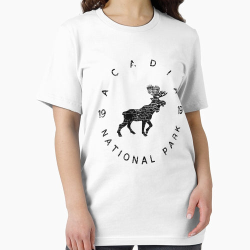 Acadia National Park Maine USA Moose Vintage by Gennadim