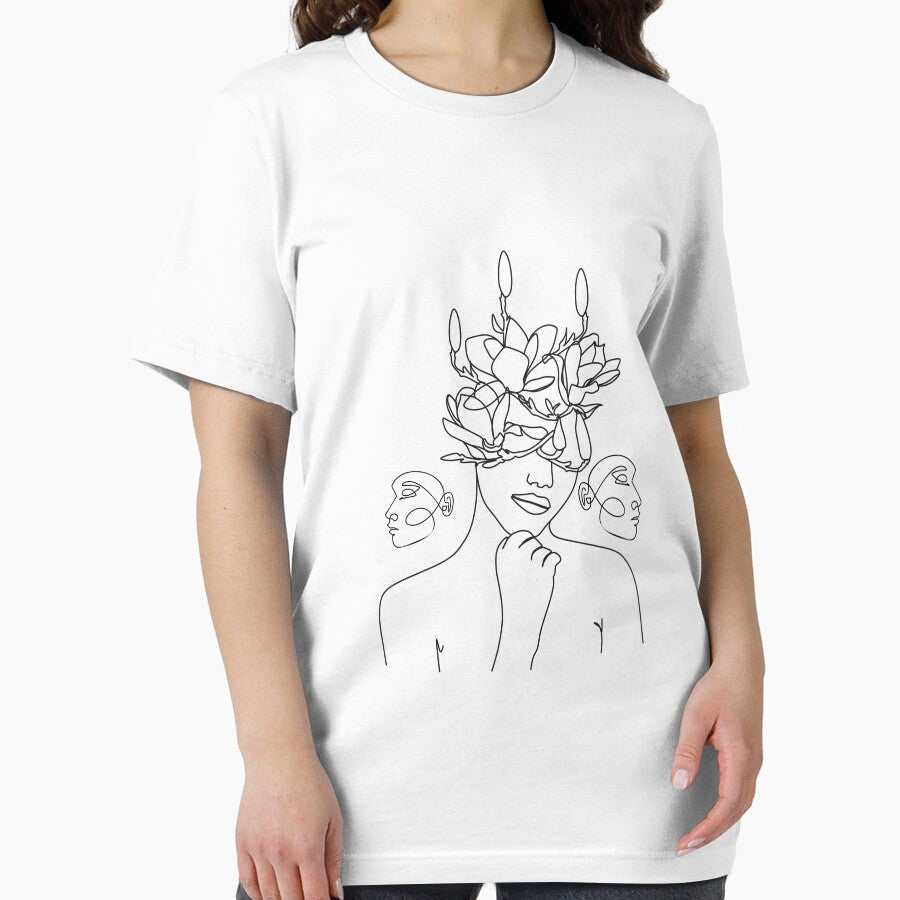 Woman Plant Head Line Art, abstract flower head woman line art by shopytee ⭐ ⭐ ⭐ (11k)