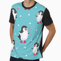 Funny Penguins Christmas Seamless Patterns No.4 - funny penguin,  funny patterns by Delandor