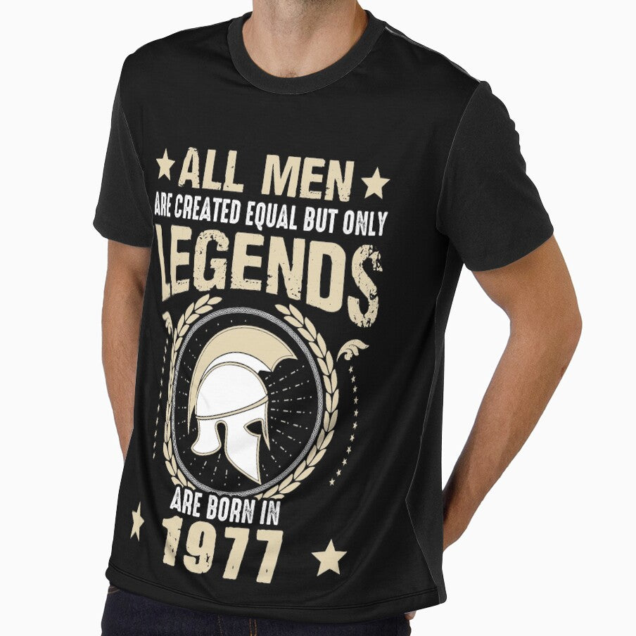 All Man Are Created Equal But Only Legends Are Born In 1977 by Qudkin