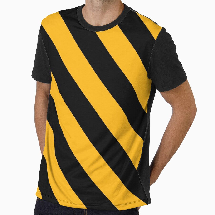 Diagonal Stripes: Black & Gold by Jared Davies