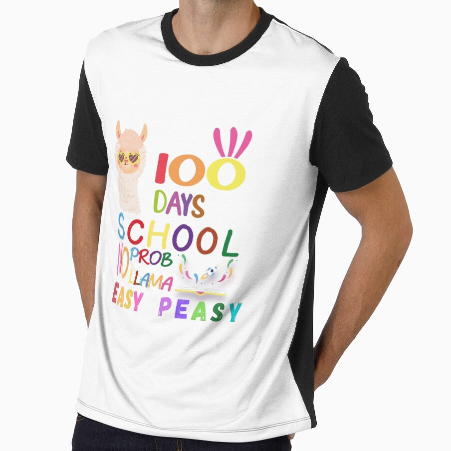 100 days of school no problem Llama kids by SamXDesigns