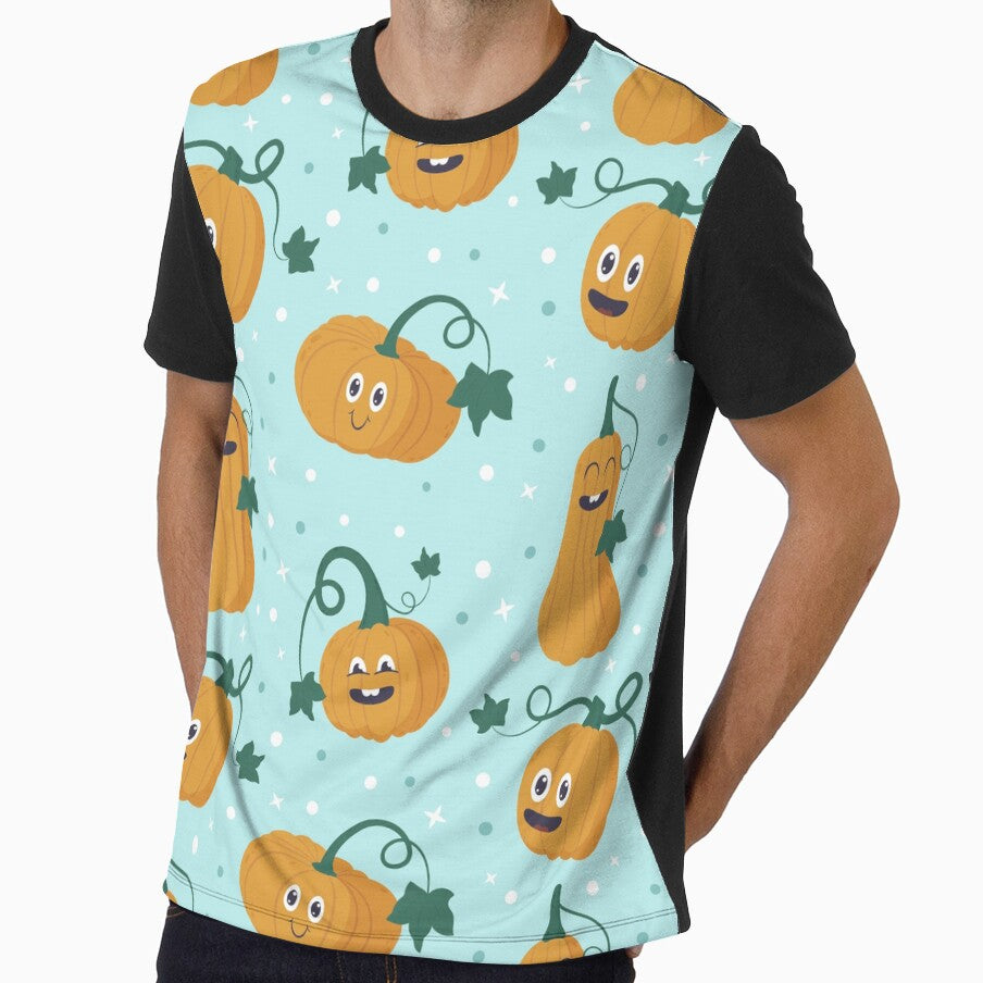 Funny Pumpkins Blue Pattern - funny pumpkin,  funny pattern by Delandor
