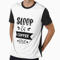 Coffee Time Sleep Eat Coffee Repeat - funny quotes, funny meme by Delandor