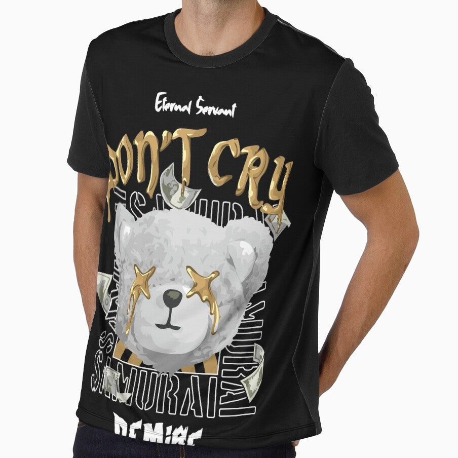 Samurai Bear Don't Cry Streetwear by NF Designs Studio DTF