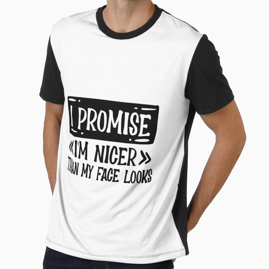 I promise I'm nicer than my face looks - funny quotes,  funny meme by Delandor