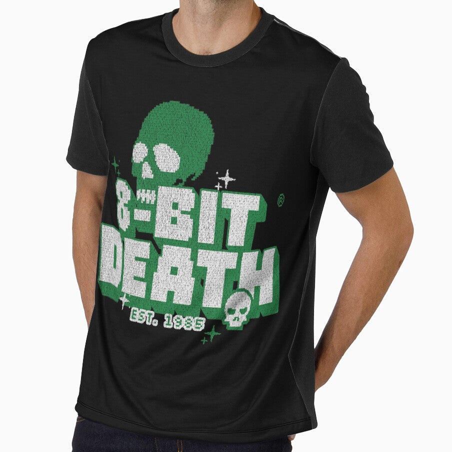 8-Bit Death - Retro Gaming Skull Pixel Art Design by retrologie