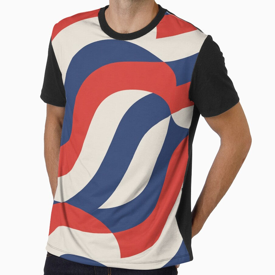 Modern Patriotic Red White Blue Arcs by OldGloryForge