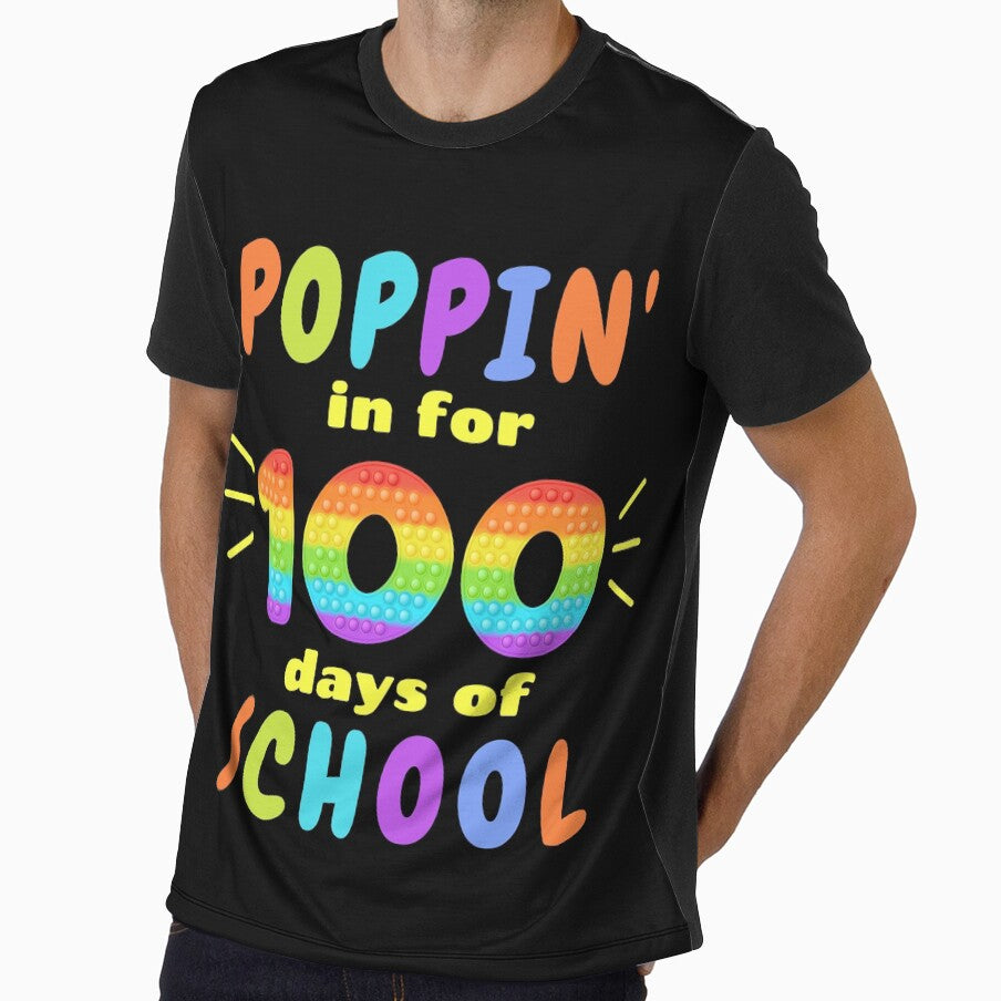 100 Days Of School Teacher And Student, Poppin In, School Achievement by Sun Sand & Sea Art