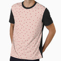 Tiny tossed hearts in red and pink by Erin Kendal by Erin Kendal