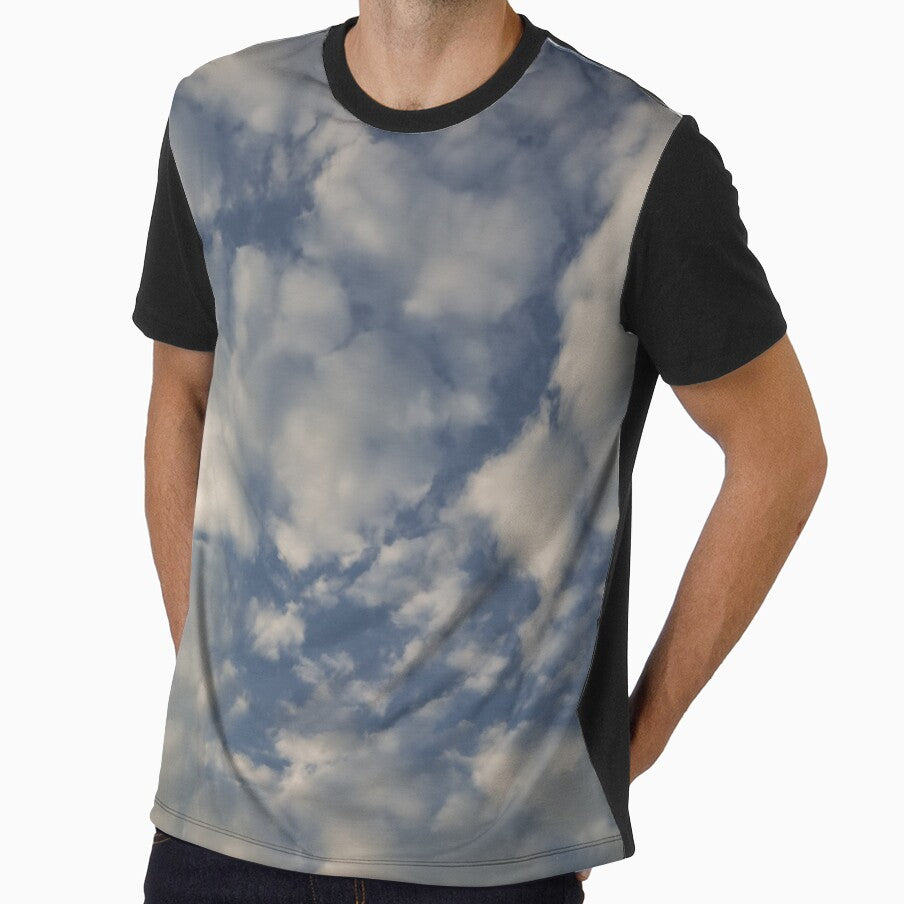 Bright blue sky with white clouds by leah-b-photo