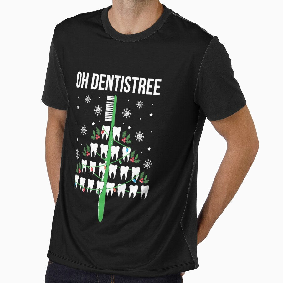 Funny Dentist Christmas Teeth Tree Dentistree Gift by haselshirt