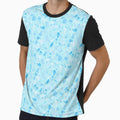Soft Blue Monochromatic Terrazzo Pattern by Bumblefuzzies