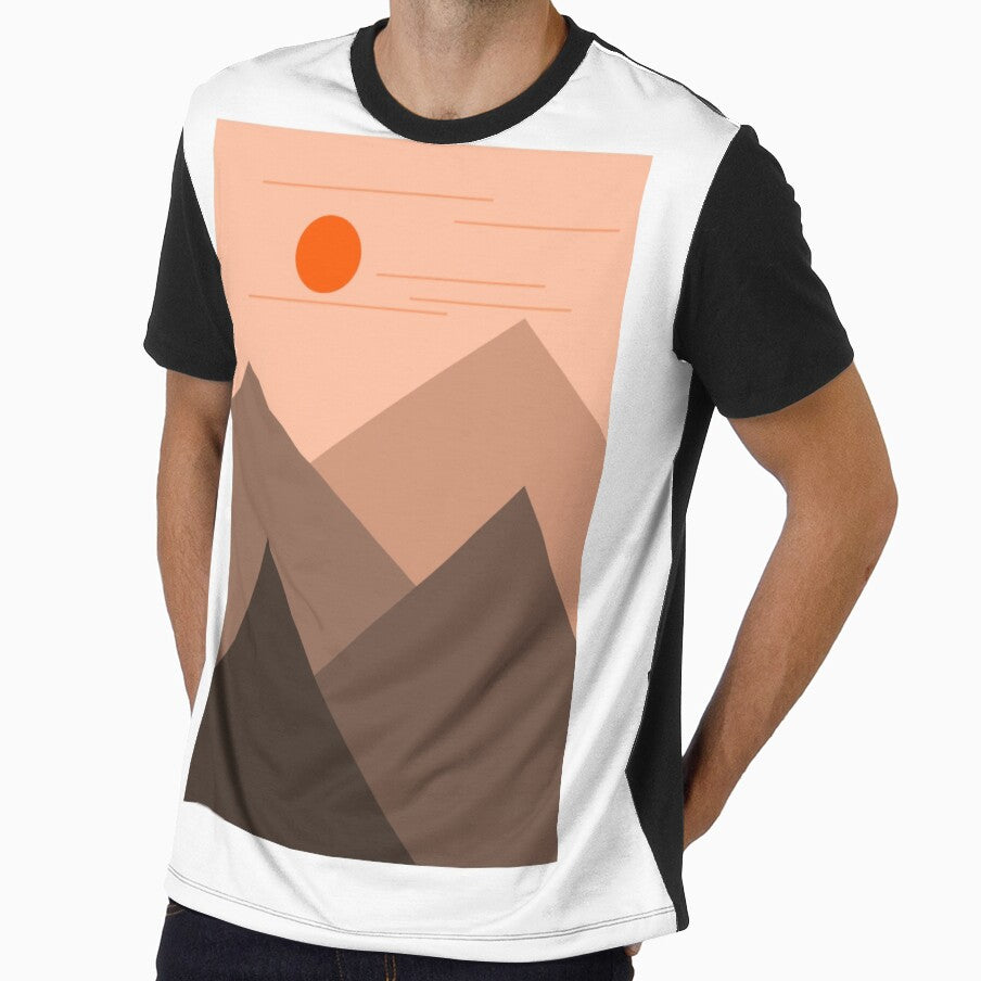 Brown mountain art scenery landscape wall art by tenkenryujin